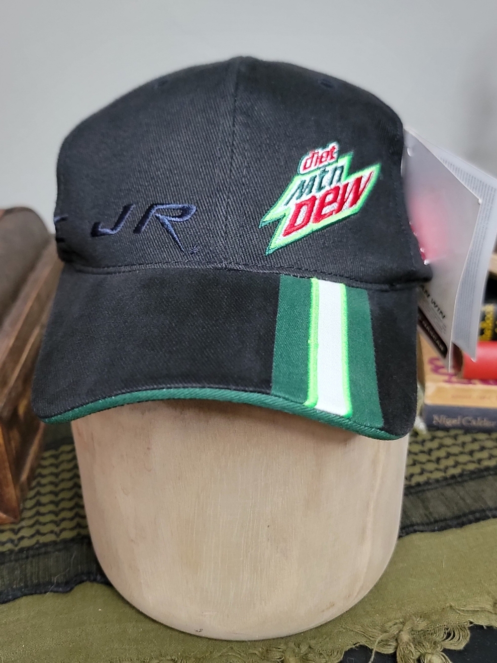 Official NASCAR Checkered Flag Dale Jr 88 Diet Mtn Dew Adjustable Hat New w/Tags